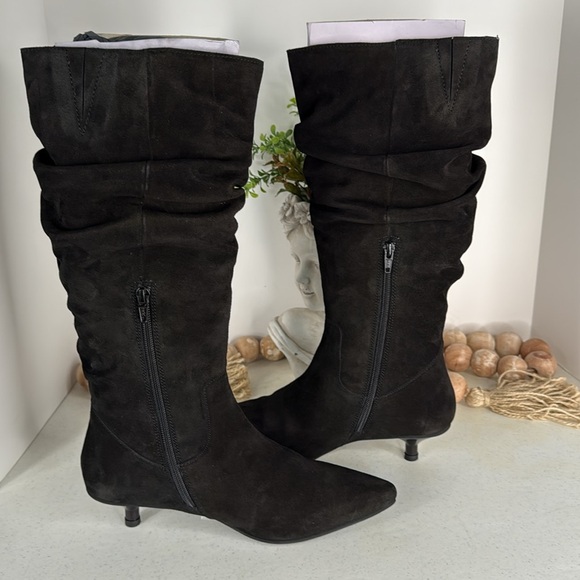 Seychelles Acquainted Slouch Boots Sz 8 Black Suede - Picture 9 of 12